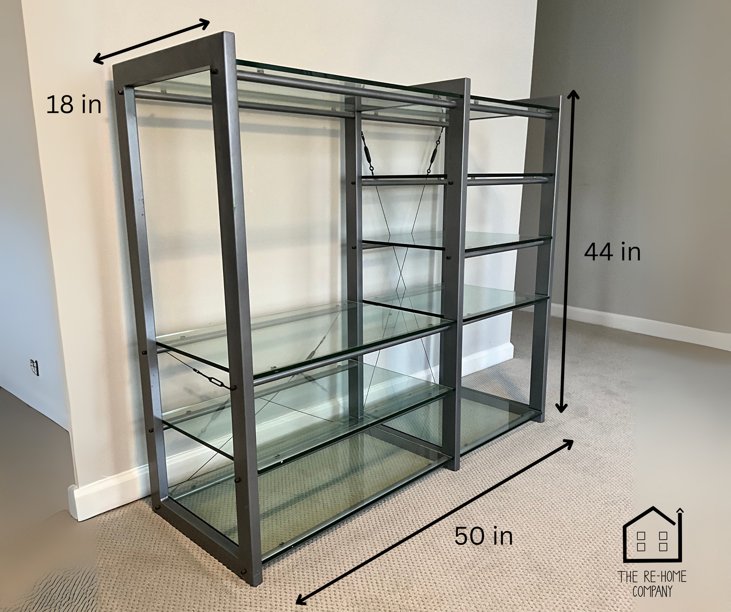 MetalandGlassBookshelfDimensions