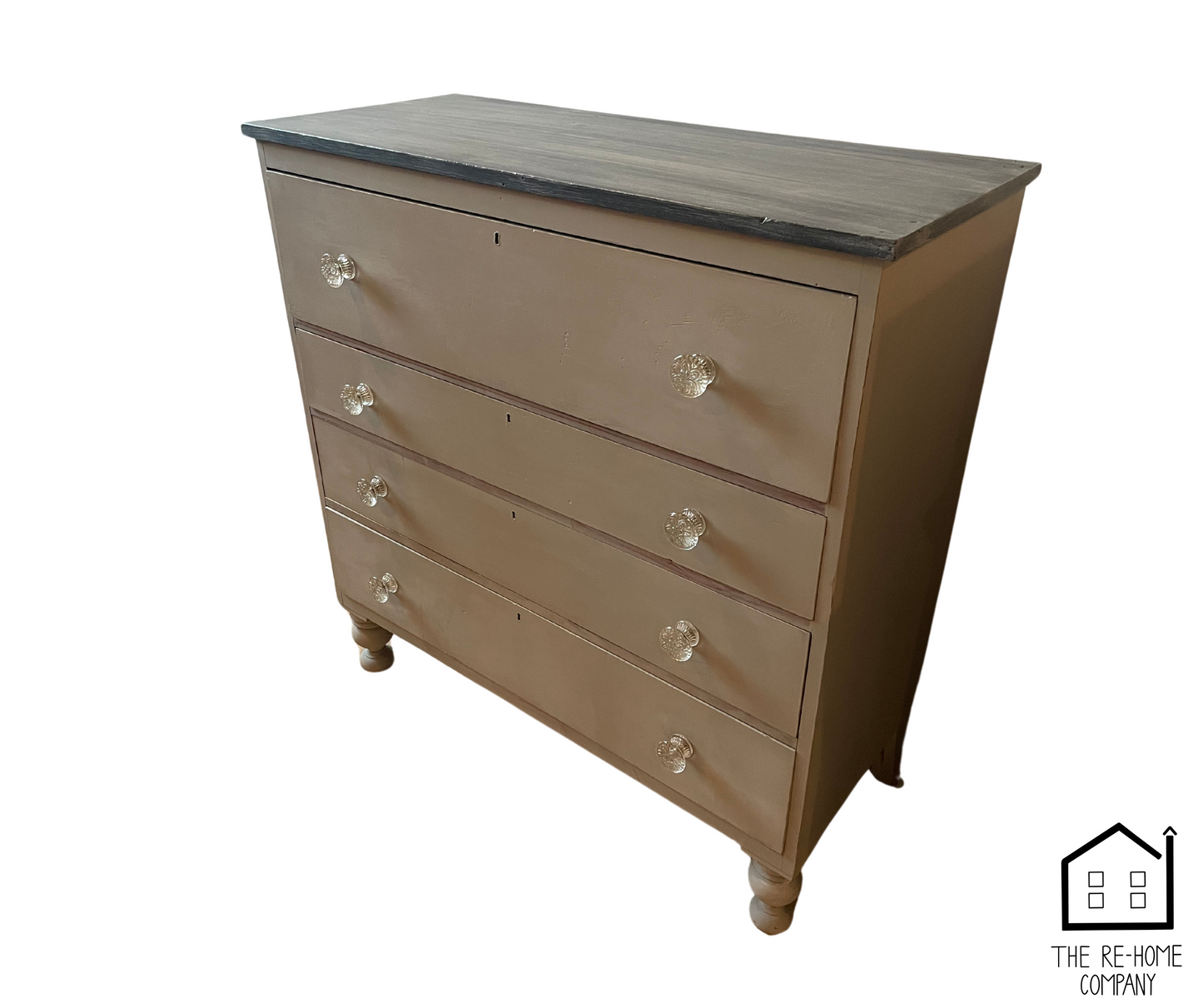 Rustic 4-Drawer Dresser with Distressed Finish