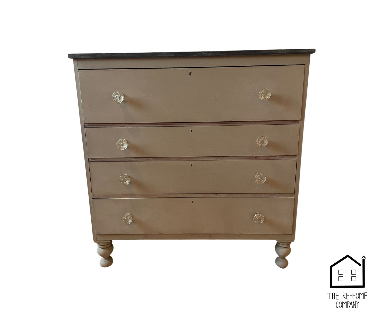 Rustic 4-Drawer Dresser with Distressed Finish front view